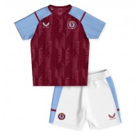 Aston Villa Fußballbekleidung Heimtrikot Kinder 2023-24 Kurzarm (+ kurze hosen)